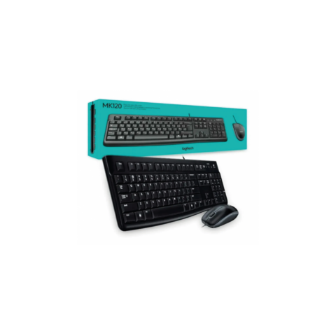 Combo Logitech MK120 teclado y mouse USB